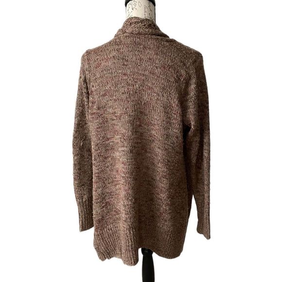 Torrid Open Cable Knit Cardigan Long Line Mid-length Sweater Brown Marled 00 - Picture 6 of 10